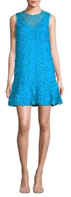 Trina Turk Embroidered Lace Sleeveless Sheer Dress