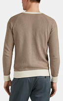 Thumbnail for your product : Eleventy Men's Contrast-Trimmed Cotton-Blend Bouclé Shirt - Beige, Tan