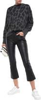 Thumbnail for your product : RtA Cropped Leather Bootcut Pants