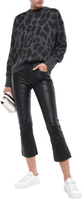 RtA Cropped Leather Bootcut Pants