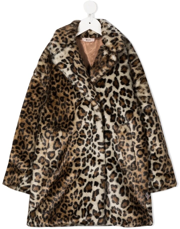 kids leopard coat