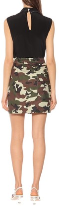 Miu Miu Camouflage stretch-cotton skirt