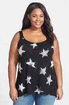Thumbnail for your product : Pink Lotus Graphic Rib Knit Tank (Plus Size)
