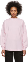 Thumbnail for your product : Palm Angels Pink Logo Long Sleeve T-Shirt
