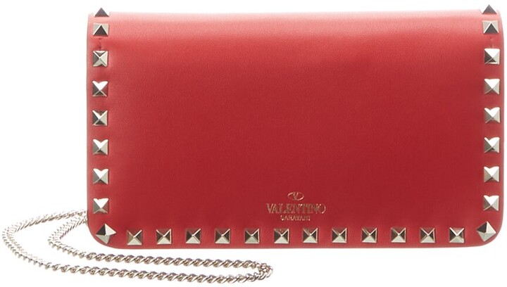 valentino by mario valentino juniper dollaro leather chain wallet
