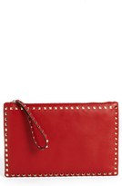 Thumbnail for your product : Valentino 'Rockstud - Flat' Nappa Leather Clutch