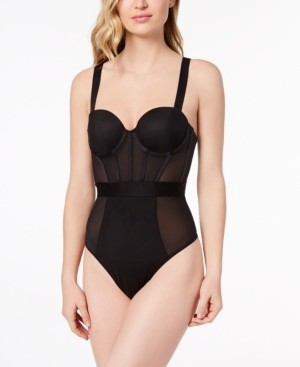 £50 IN SHOP THONG /& STRAPLESS OPTION ULTIMO 32E BLACK LOW BACK BODYSUIT