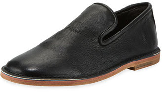 Vince Percell Tumbled Leather Loafer, Black