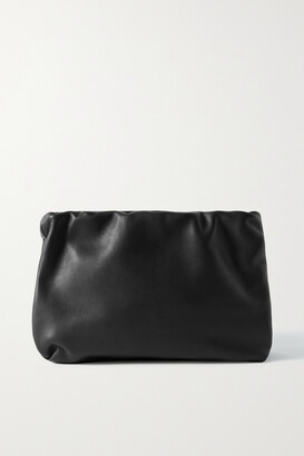 The Row Bourse Leather Clutch - Black - ShopStyle