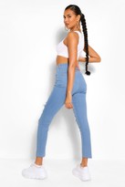 Thumbnail for your product : boohoo High Rise Super Distressed Stretch Skinny Jeans