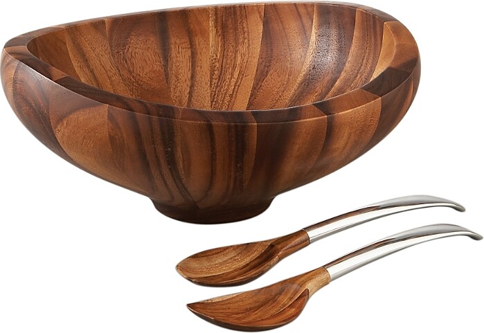Nambe Butterfly Bowl with Servers