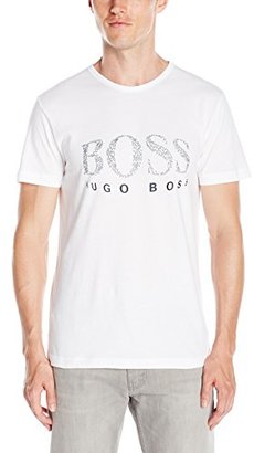 HUGO BOSS Green Men's Tee6 Curved Logo T-Shirt