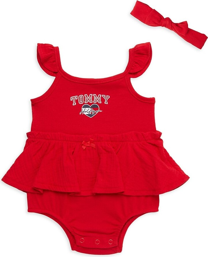 Anzai ar hulkende Tommy Hilfiger Baby Girl's 2-Piece Logo Sunsuit & Headband Set - ShopStyle