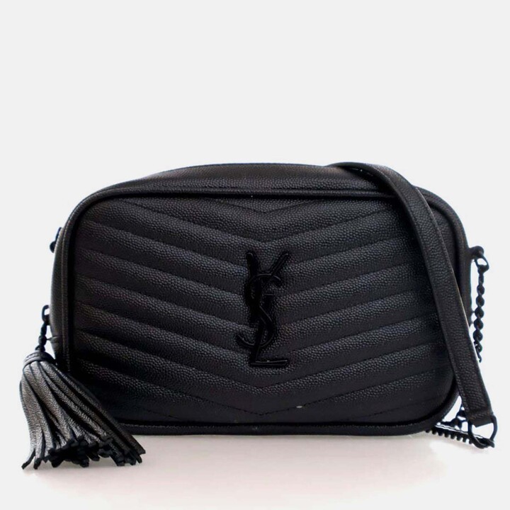 Saint Laurent Lou Mini Black Calfskin Camera Bag