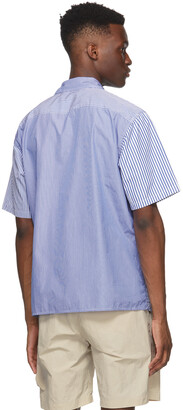 Norse Projects Blue & White Stripe Print Carsten Camp Shirt