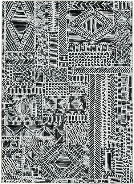 HomeStockWashableCaydenIvory/Black5x7TransitionalMachineWovenwithPrintedDesignsRug