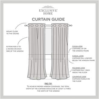 Home Outfitters Exclusive Home Loha Linen Grommet Top Window Curtain Panel Pair