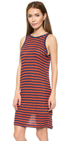 Thumbnail for your product : Alexander Wang T by Striped Rayon Linen Tank Dress
