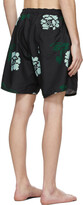 Thumbnail for your product : Saturdays NYC Black Timothy Rose Swim Shorts