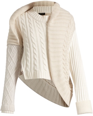 Burberry Contrasting-knit cashmere sweater