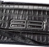 Thumbnail for your product : Balenciaga Gossip Small Croc-Embossed Leather Shoulder Bag