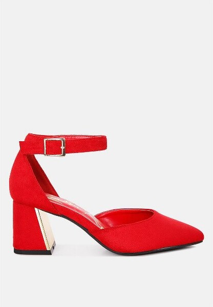 London Rag LondonRagWomensRoryMetallicSlingDetailBlockHeelSandals8