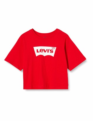 Levi's Kids Girls T-Shirt Lvg Light Bright Cropped Top White 4 Years