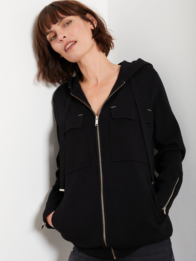 mint velvet short biker cardigan