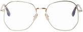 Thumbnail for your product : Victoria Beckham Gold Oversized Angular Glasses