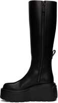 Thumbnail for your product : Valentino Garavani Black Vlogo Uniqueform Tall Boots
