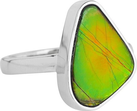 Tiramisu Silver 9.20 Ct. Tw. Ammolite Ring