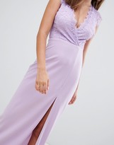 Thumbnail for your product : AX Paris deep v maxi dress with side split