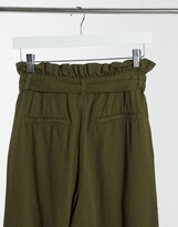 Thumbnail for your product : Miss Selfridge wide leg pants in khaki
