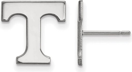 Black Bow Jewelry Co. BlackBowJewelry10kWhiteGoldTennesseeVolunteersNCAALogoTSmallPostEarrings