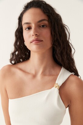 asymmetric bustier top