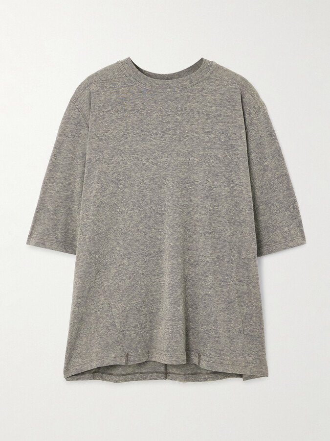 Rick Owens Walrus Paneled Cotton-jersey T-shirt - Gray