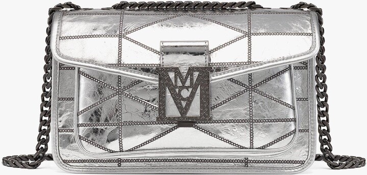 MCM Travia Quilted Shoulder Bag in Crash Calf Leather