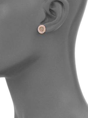 Michael Kors Pavé Crystal Stud Earrings/Rose Goldtone