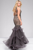 Thumbnail for your product : Jovani Halter Neck Tiered Mermaid Dress 45995