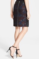 Thumbnail for your product : Rebecca Minkoff Leather Contrast Embroidered Pencil Skirt