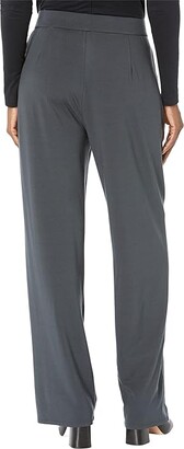 Eileen Fisher Full Length Straight Pants (Graphite) Women's Clothing