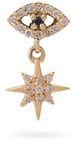 Thumbnail for your product : Ileana Makri Eye Star 18kt Gold, Sapphire And Diamond Earring - Gold
