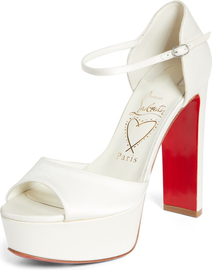Christian Louboutin Sandaloo Silk Satin Platform Sandal