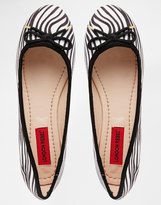 Thumbnail for your product : London Rebel Zebra Ballet Flat Shoes