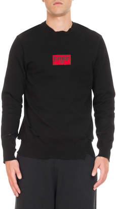 Givenchy Boxing-Inspired Distressed Sweatshirt