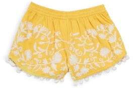 Little Girl's & Girl's Embroidered Cotton Shorts