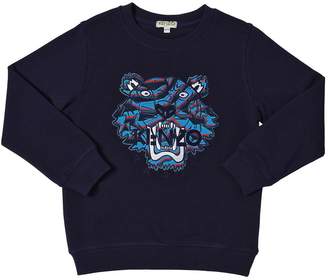 Kenzo Kids Tiger Embroidered Cotton Sweatshirt