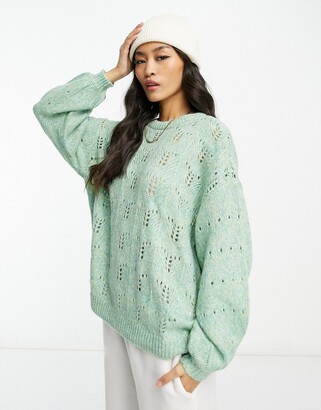 utilgivelig Afskedige Forbipasserende Y.A.S dusty long sleeve knitted pullover in green space dye - ShopStyle  Sweaters