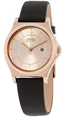 Jones New York Women's 33mm Leather Band Steel Case Quartz Watch 11683R528-003