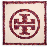 Thumbnail for your product : Tory Burch Painted Silk & Wool Logo Scarf